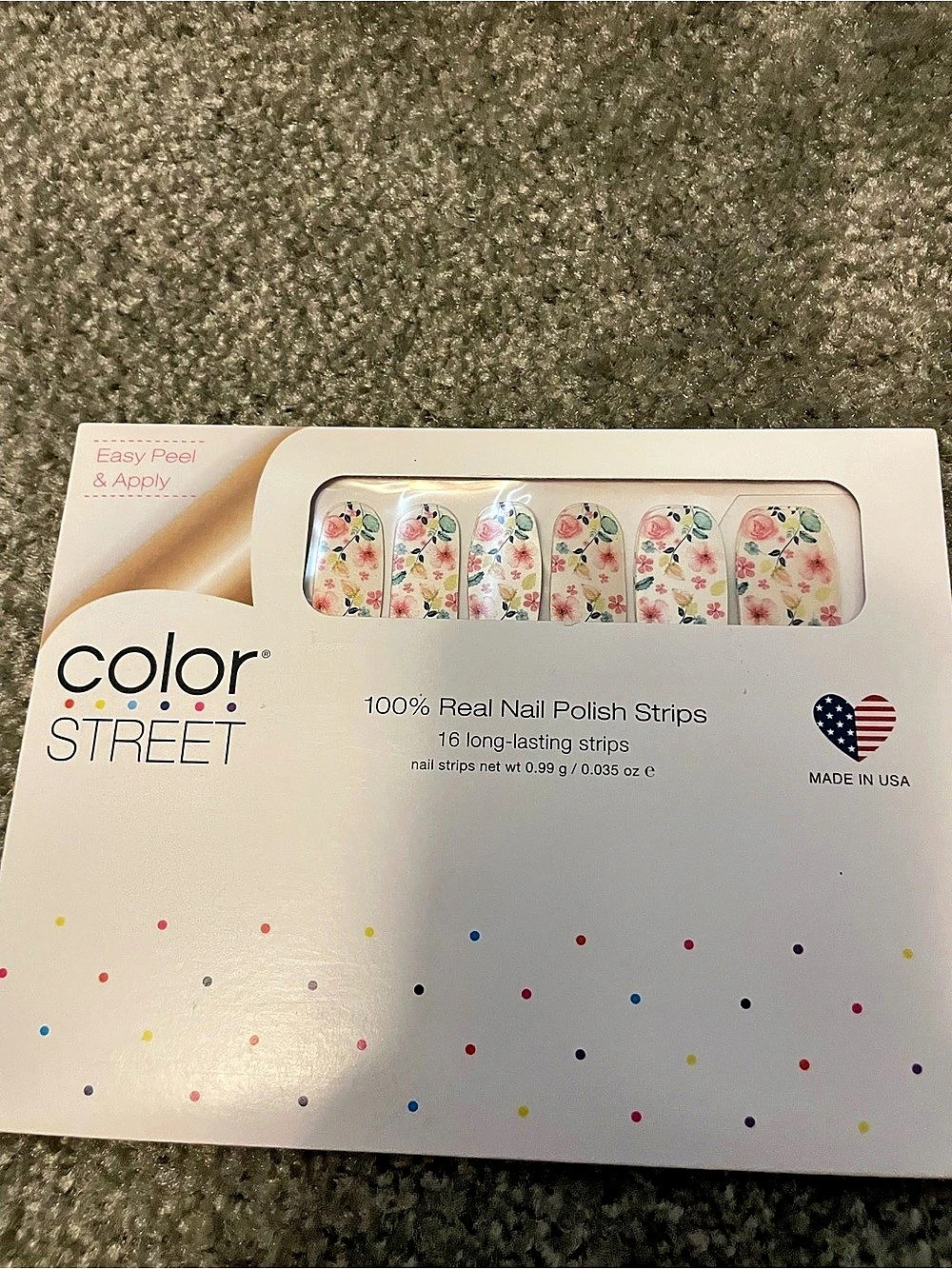 Color Street BeBrilliant Floral Nail Polish Strips Pink NWT